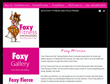 Tablet Screenshot of foxyfitnessandpole.com